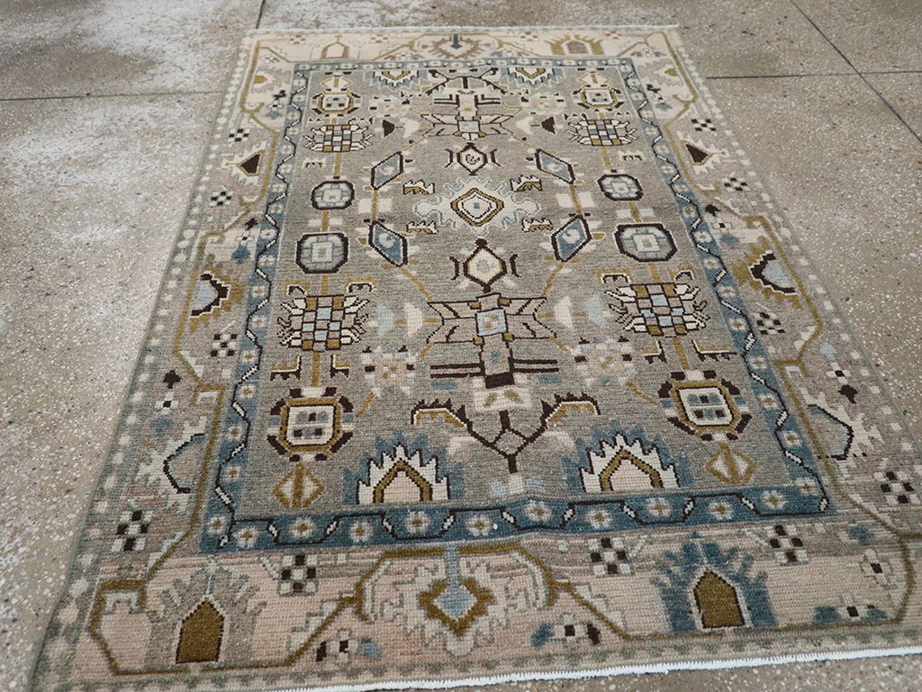 Vintage Persian Malayer Throw Rug, No.32841 - Gss