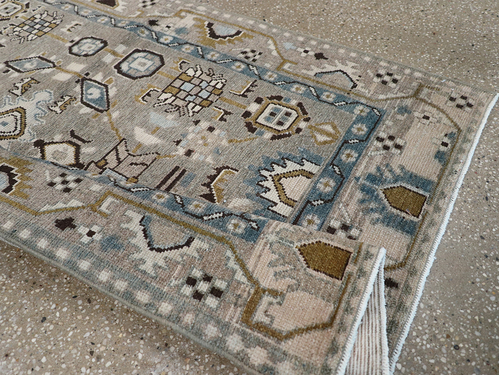 Vintage Persian Malayer Throw Rug, No.32841 - Gss