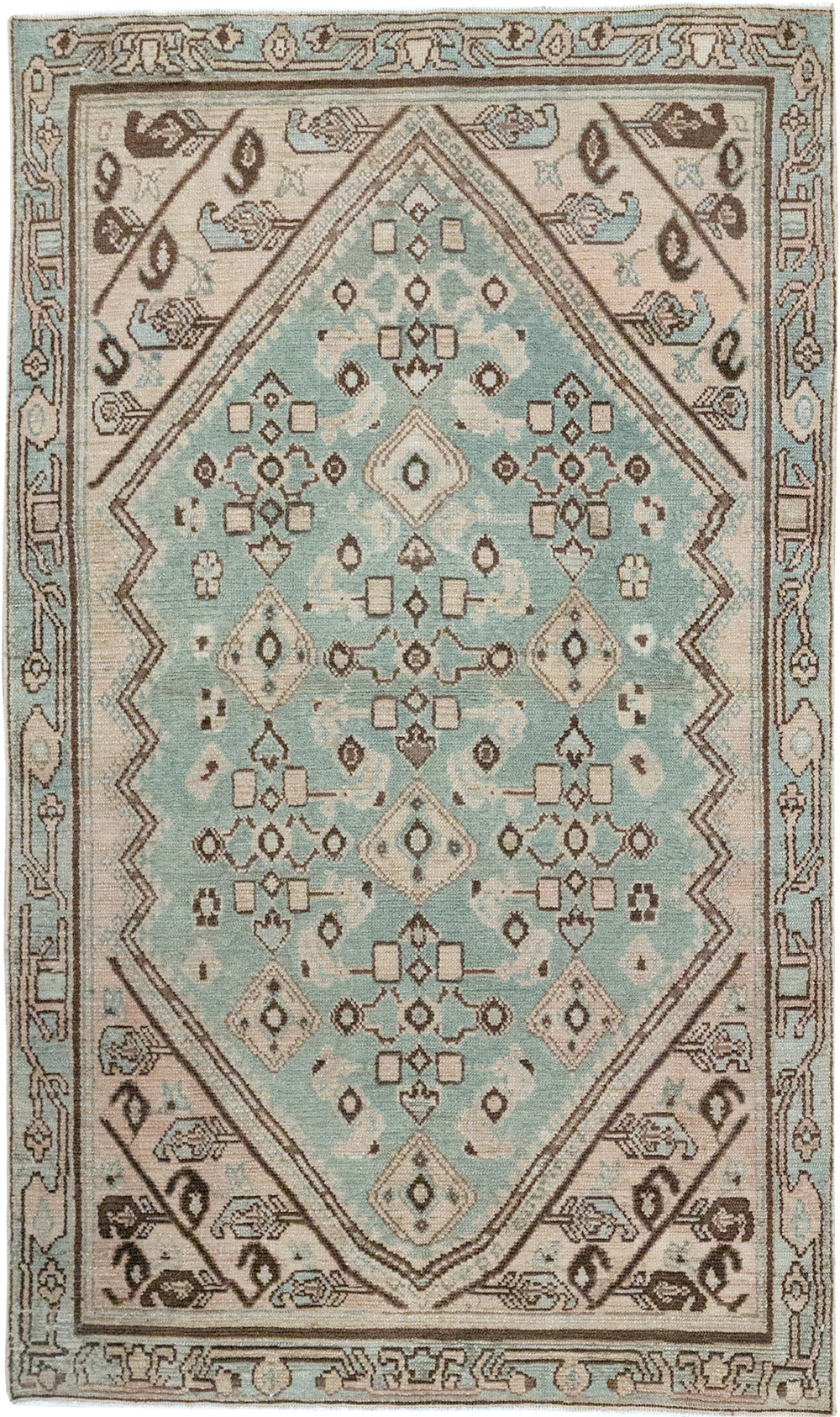 Vintage Persian Malayer Throw Rug, No.32842 - Gss