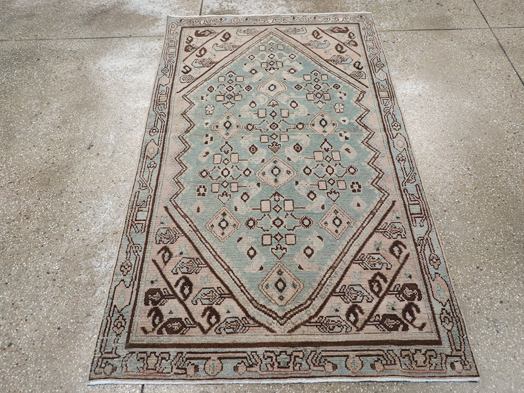 Vintage Persian Malayer Throw Rug, No.32842 - Gss