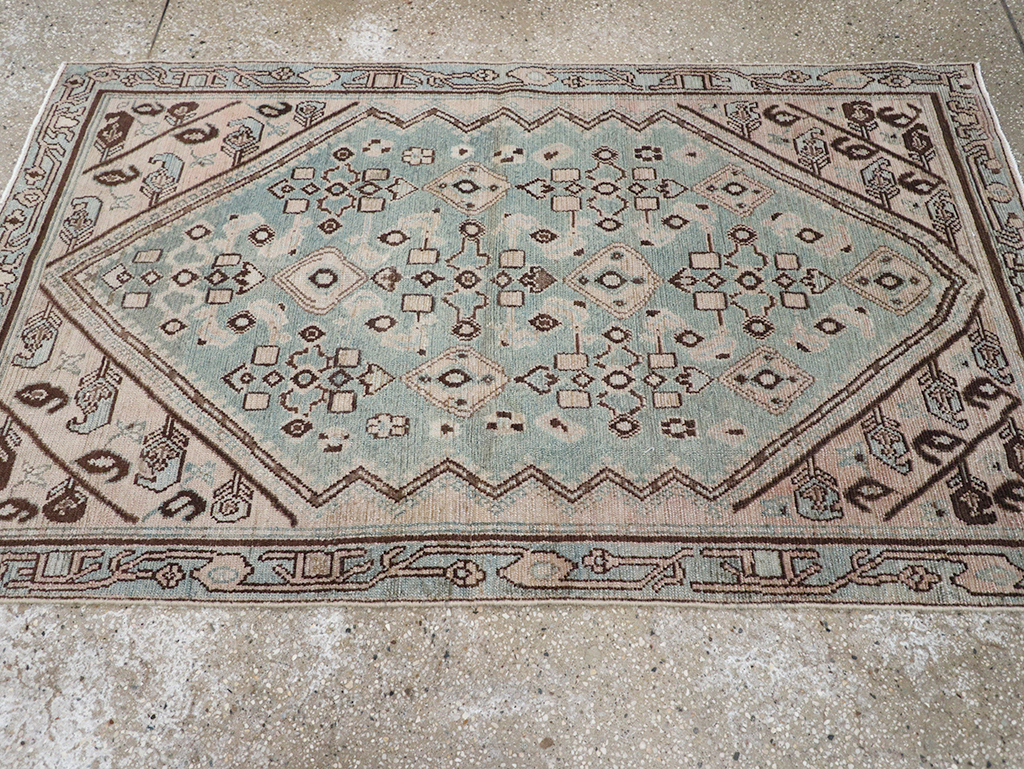 Vintage Persian Malayer Throw Rug, No.32842 - Gss