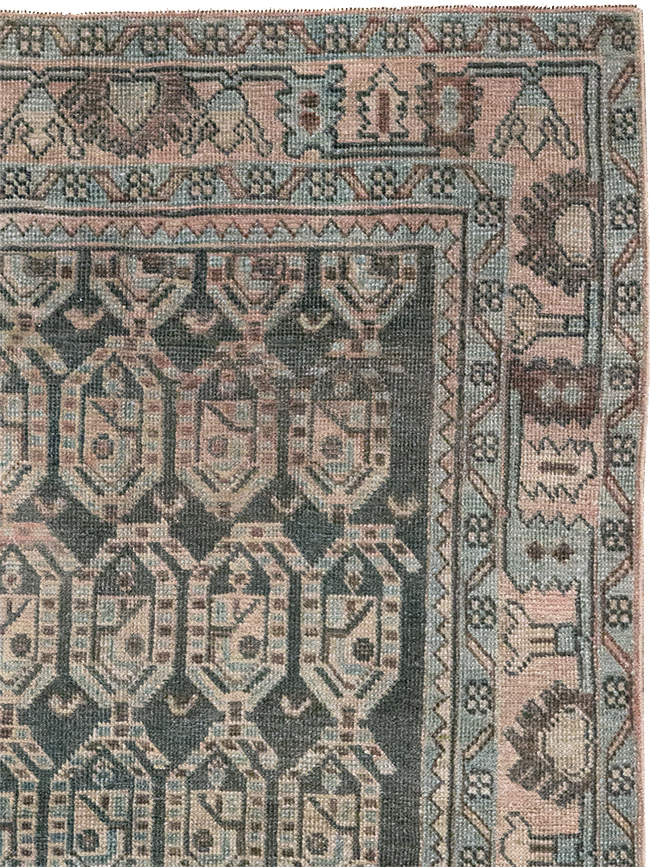 Vintage Persian Malayer Throw Rug, No.32843 - Gss
