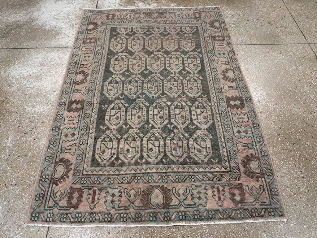 Vintage Persian Malayer Throw Rug, No.32843 - Gss