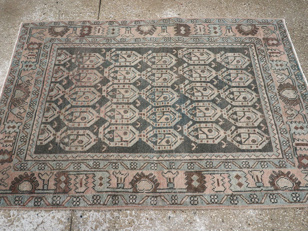 Vintage Persian Malayer Throw Rug, No.32843 - Gss