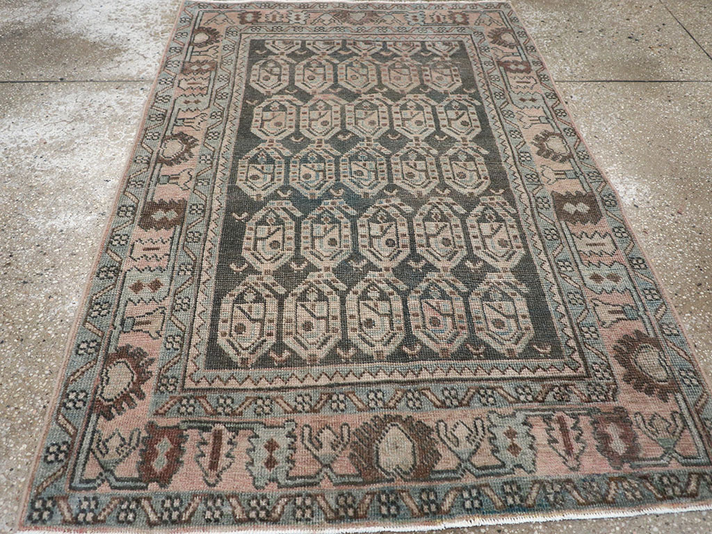 Vintage Persian Malayer Throw Rug, No.32843 - Gss