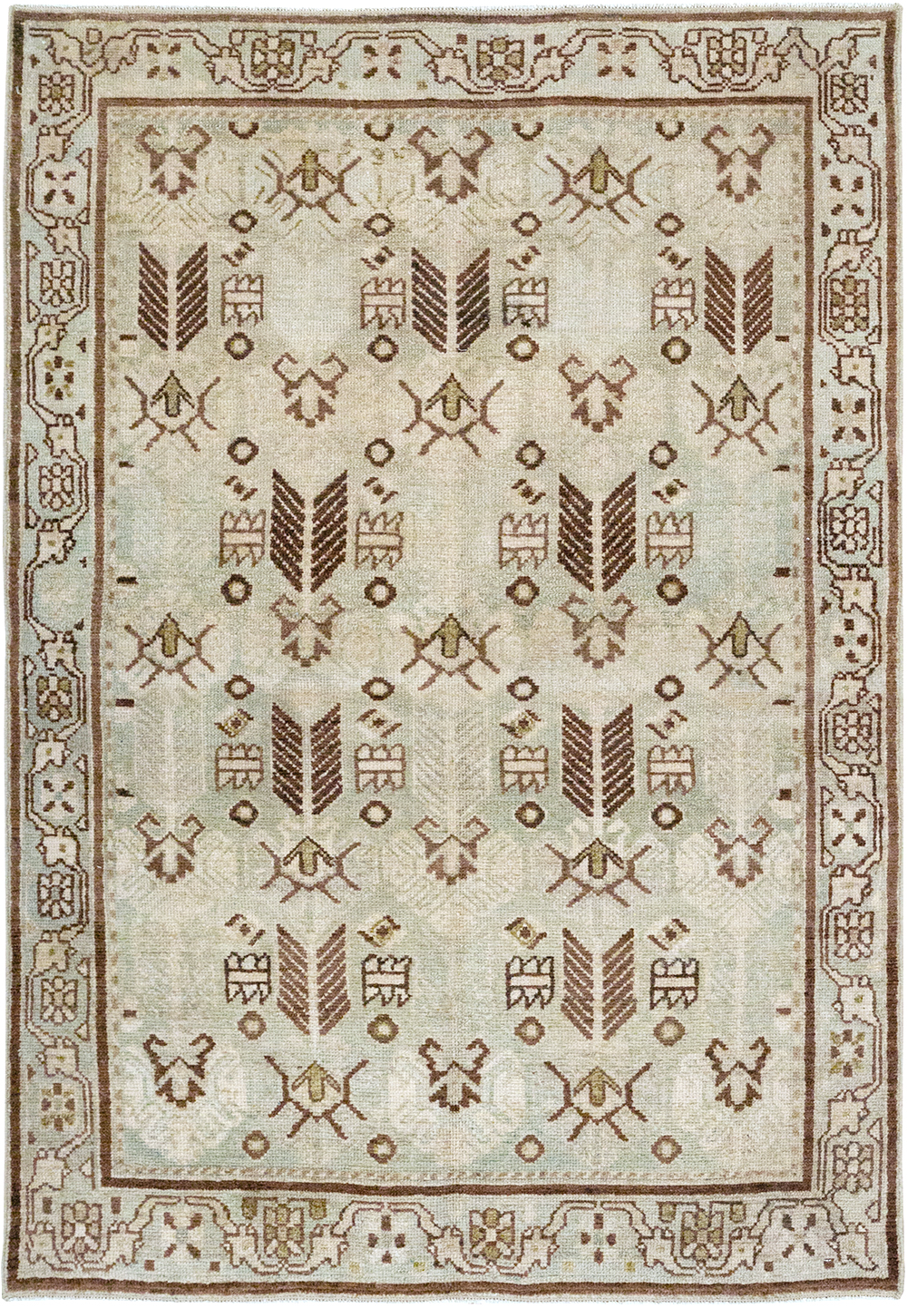 Vintage Persian Malayer Throw Rug, No.32844 - Gss