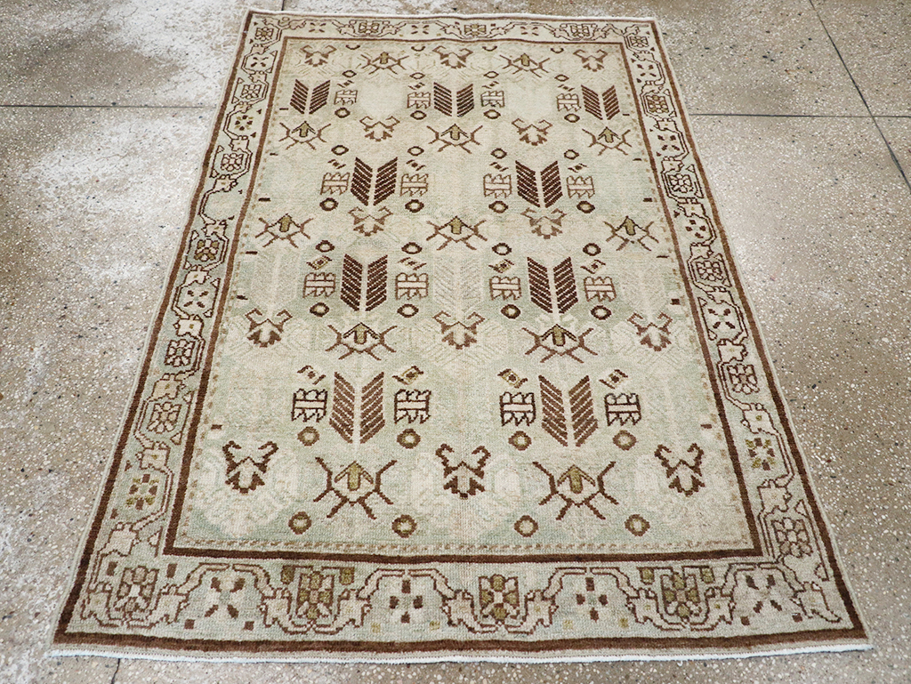 Vintage Persian Malayer Throw Rug, No.32844 - Gss