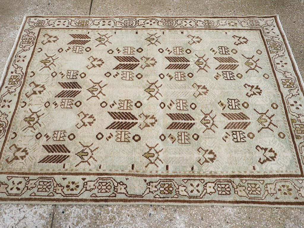 Vintage Persian Malayer Throw Rug, No.32844 - Gss