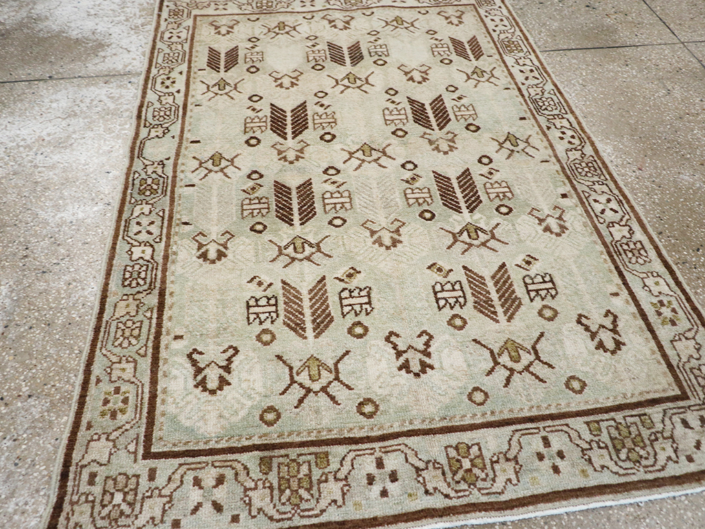 Vintage Persian Malayer Throw Rug, No.32844 - Gss