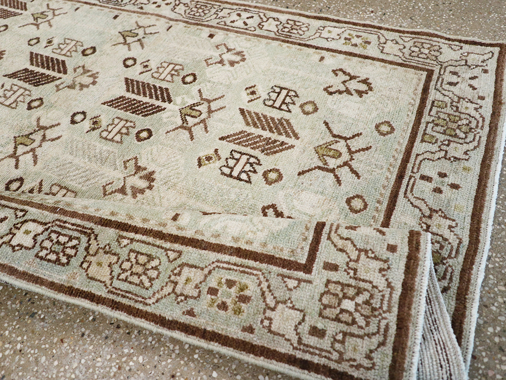 Vintage Persian Malayer Throw Rug, No.32844 - Gss