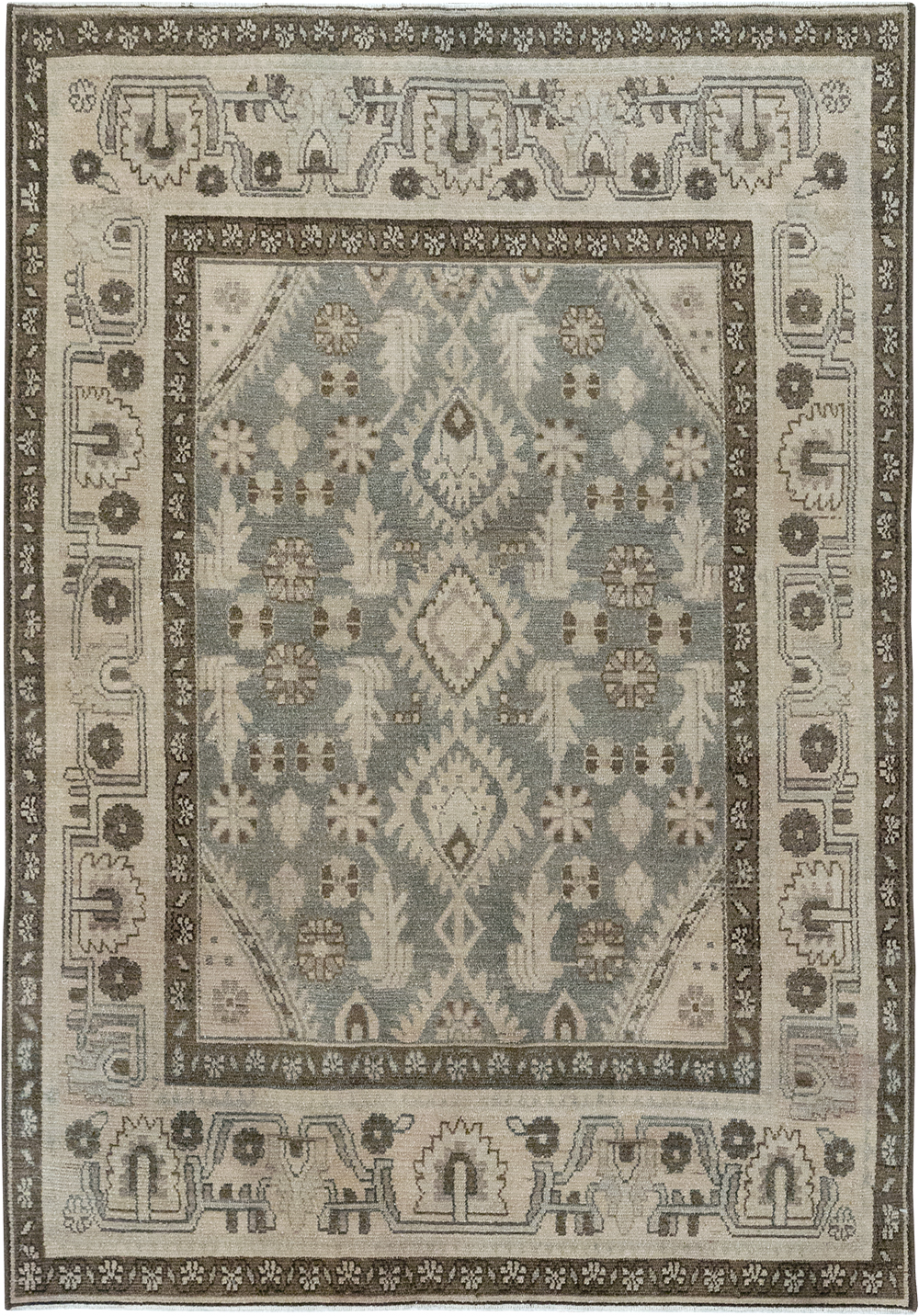 Vintage Persian Malayer Throw Rug, No.32845 - Gss