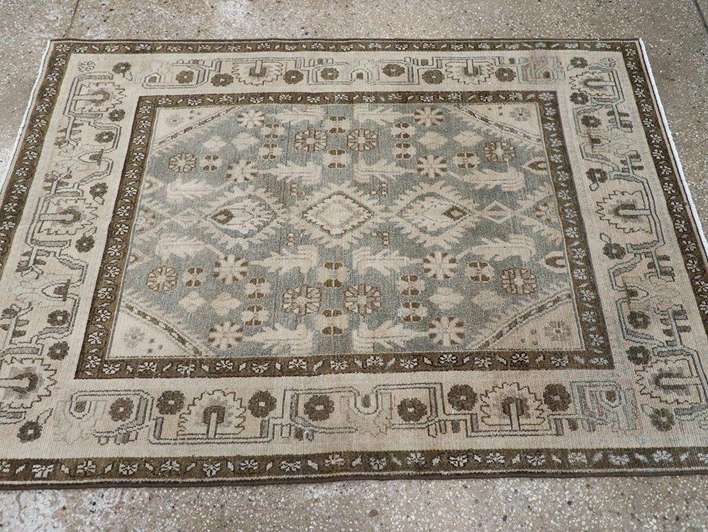 Vintage Persian Malayer Throw Rug, No.32845 - Gss