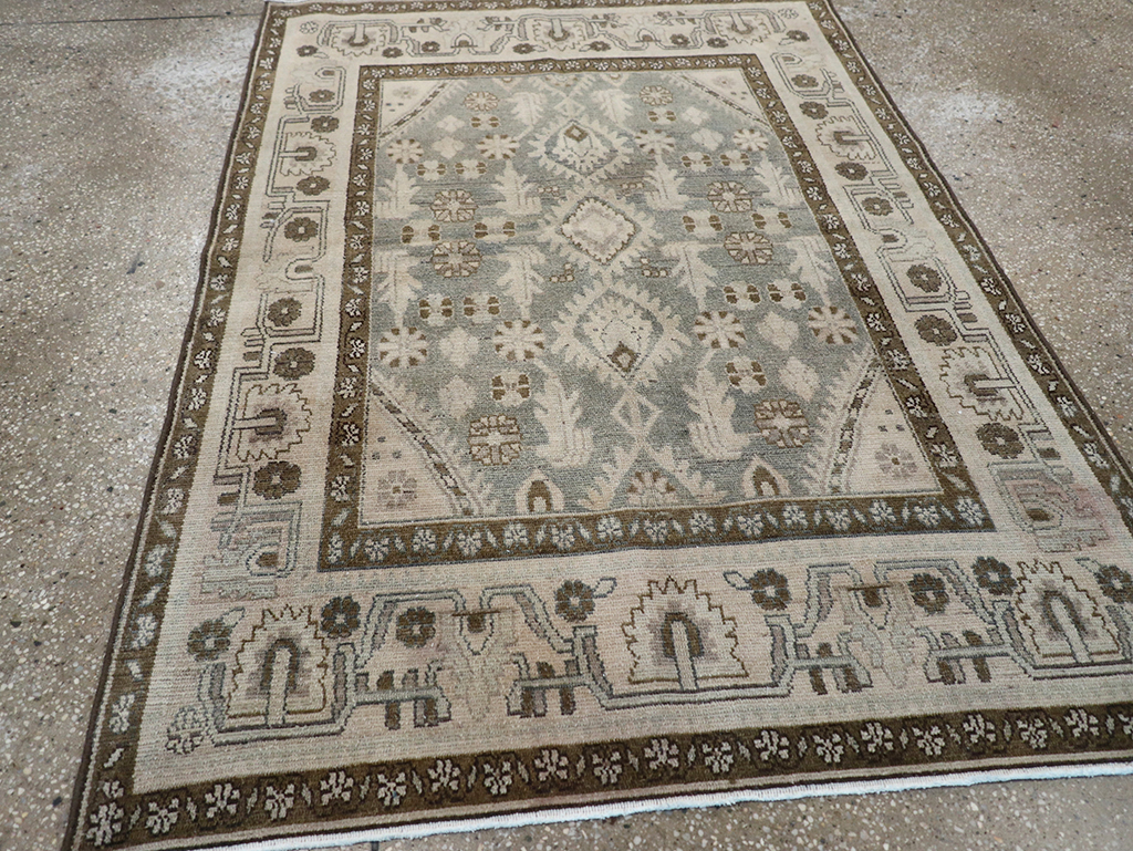 Vintage Persian Malayer Throw Rug, No.32845 - Gss