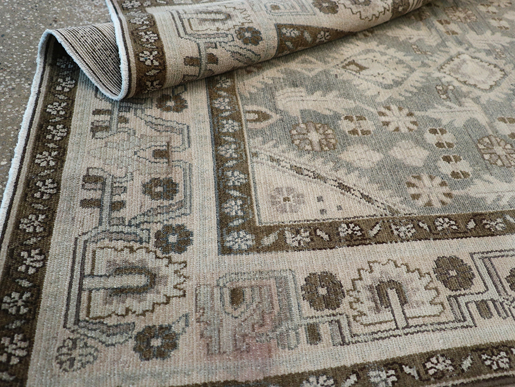 Vintage Persian Malayer Throw Rug, No.32845 - Gss