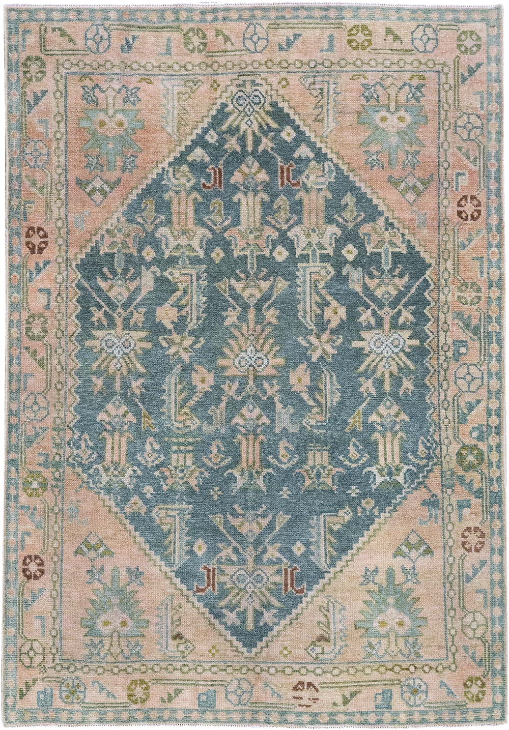 Vintage Persian Malayer Throw Rug, No.32847 - Gss