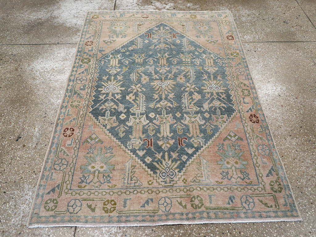 Vintage Persian Malayer Throw Rug, No.32847 - Gss