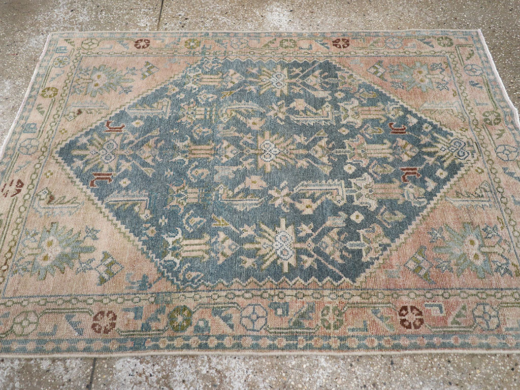 Vintage Persian Malayer Throw Rug, No.32847 - Gss