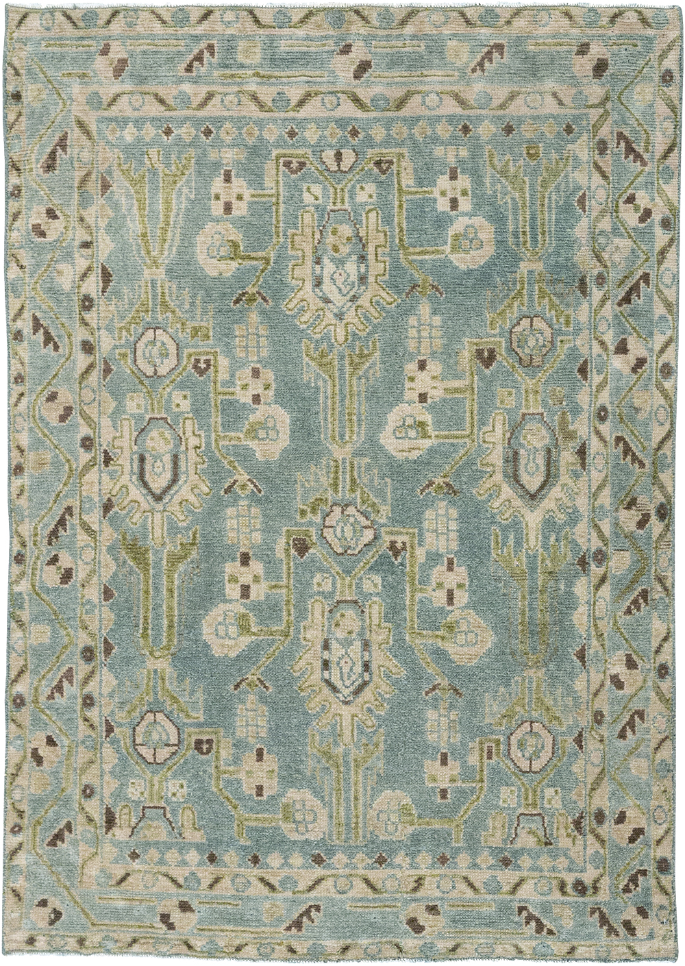 Vintage Persian Malayer Throw Rug, No.32848 - Gss