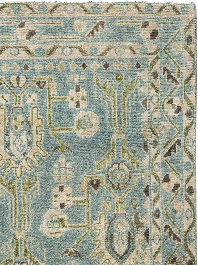 Vintage Persian Malayer Throw Rug, No.32848 - Gss