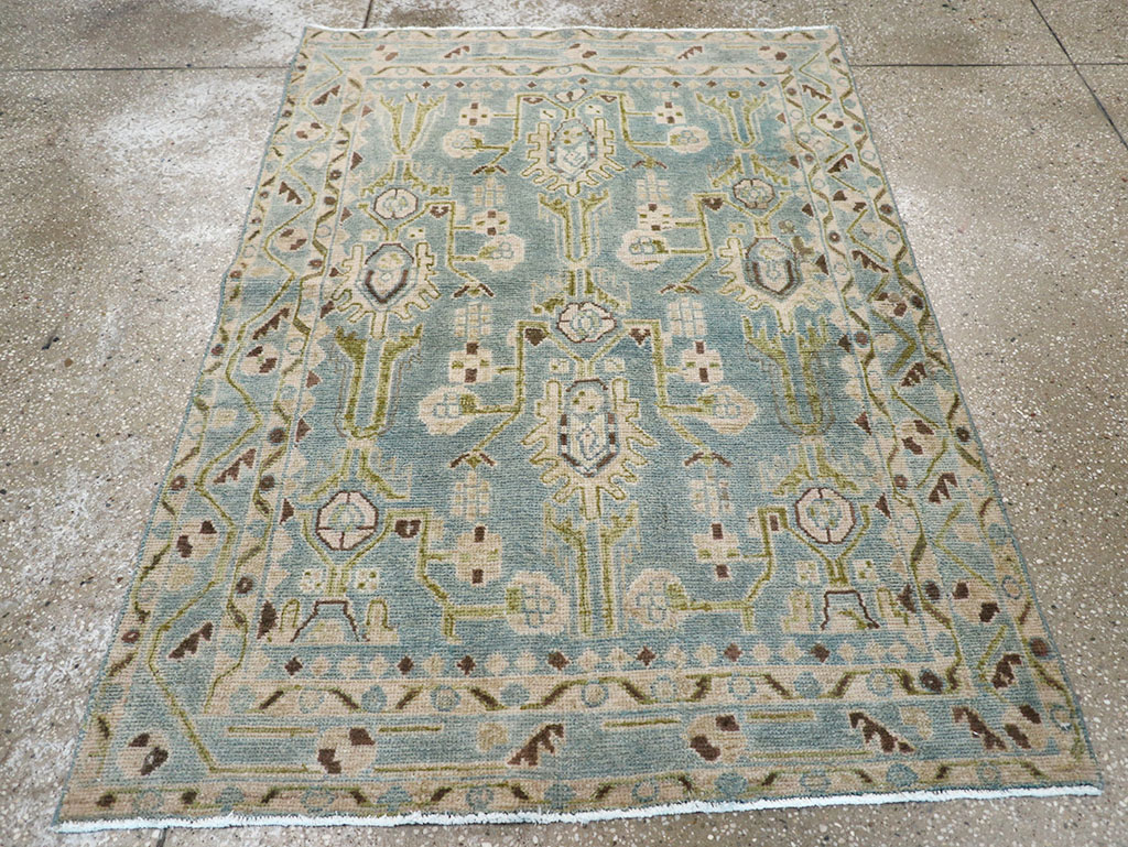 Vintage Persian Malayer Throw Rug, No.32848 - Gss