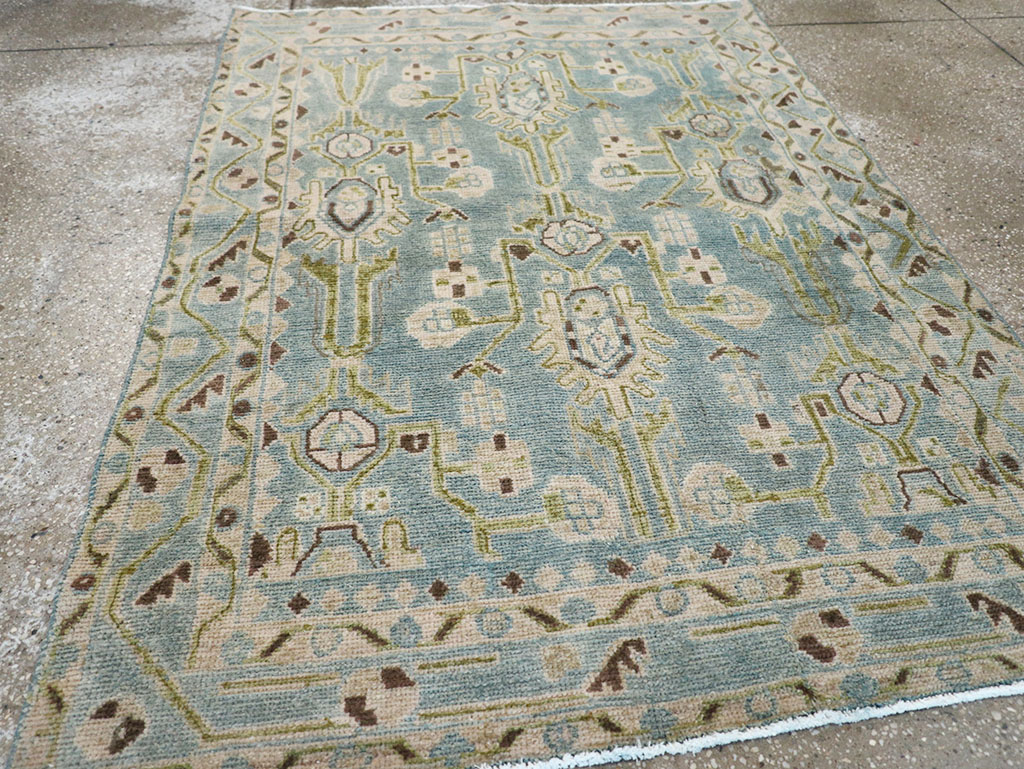 Vintage Persian Malayer Throw Rug, No.32848 - Gss