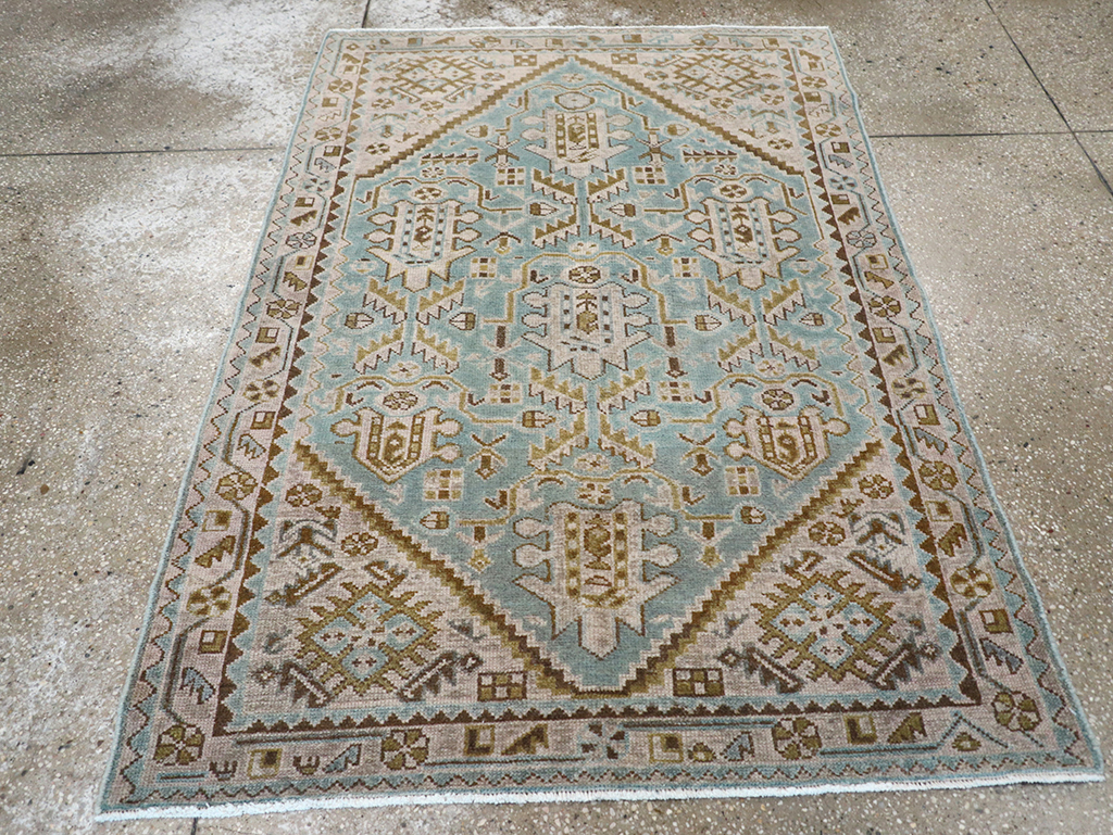 Vintage Persian Malayer Throw Rug, No.32849 - Gss