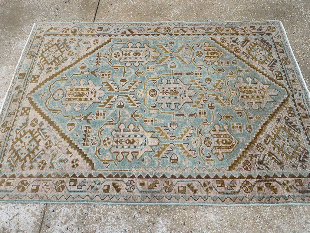 Vintage Persian Malayer Throw Rug, No.32849 - Gss