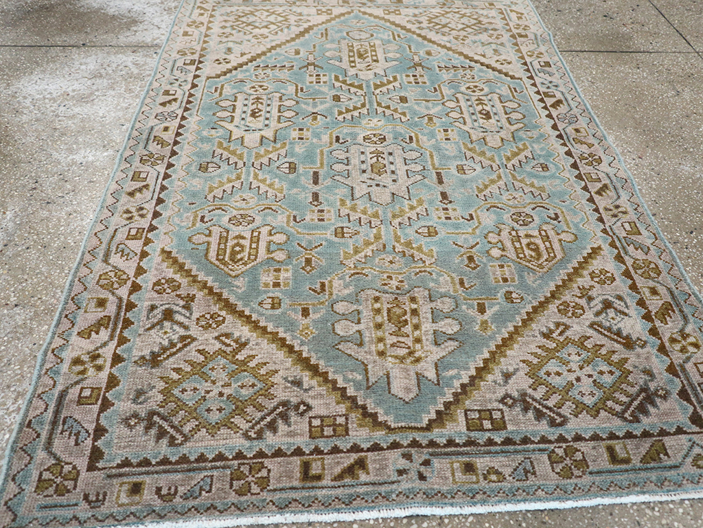 Vintage Persian Malayer Throw Rug, No.32849 - Gss