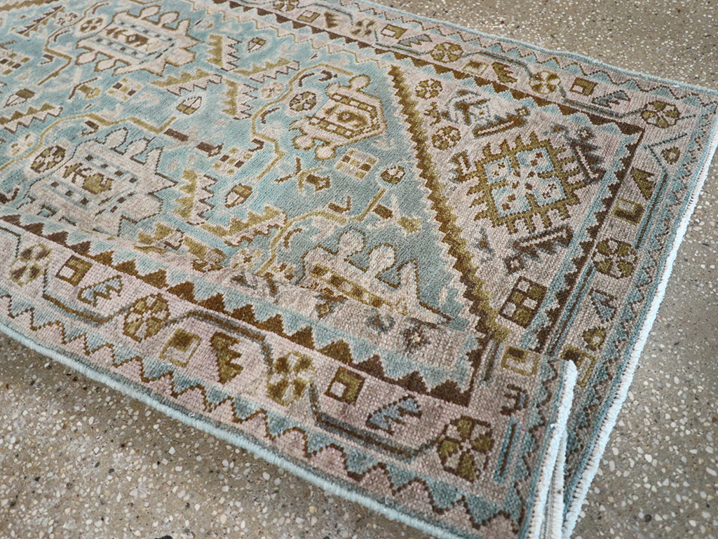 Vintage Persian Malayer Throw Rug, No.32849 - Gss