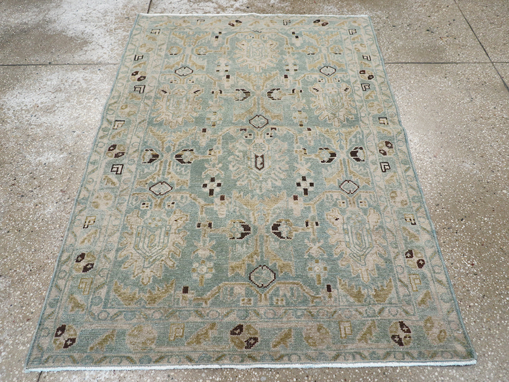 Vintage Persian Malayer Throw Rug, No.32850 - Gss