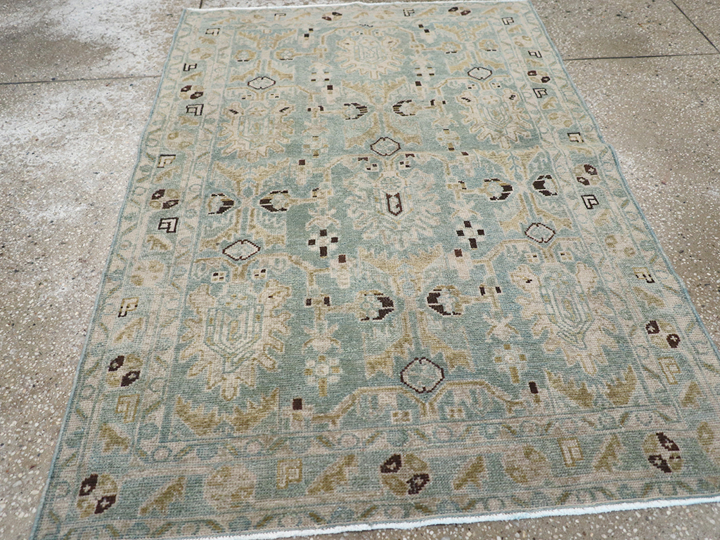 Vintage Persian Malayer Throw Rug, No.32850 - Gss