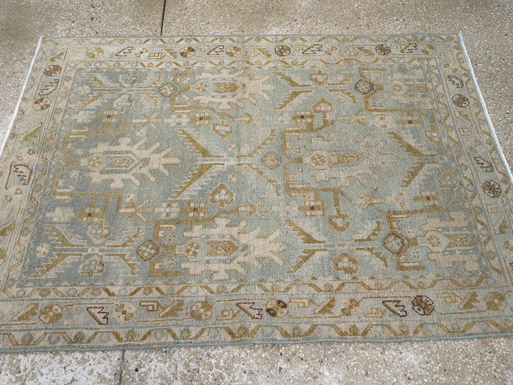 Vintage Persian Malayer Throw Rug, No.32851 - Gss
