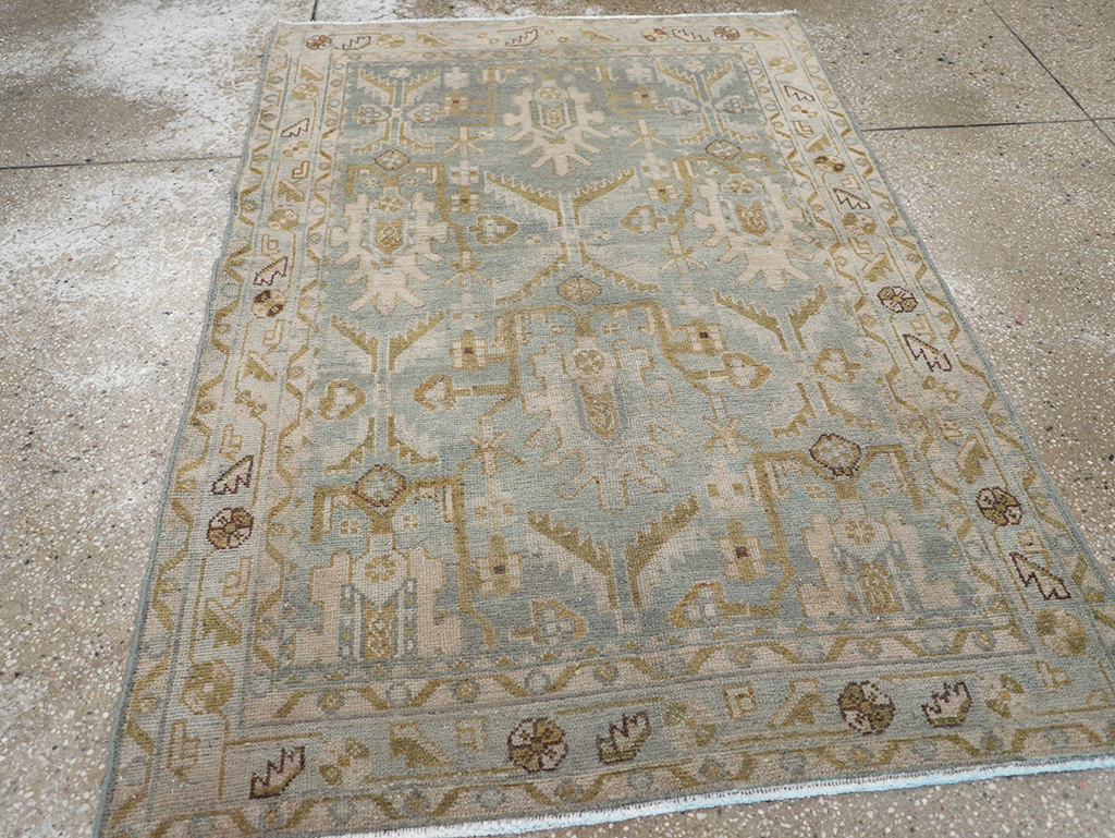 Vintage Persian Malayer Throw Rug, No.32851 - Gss