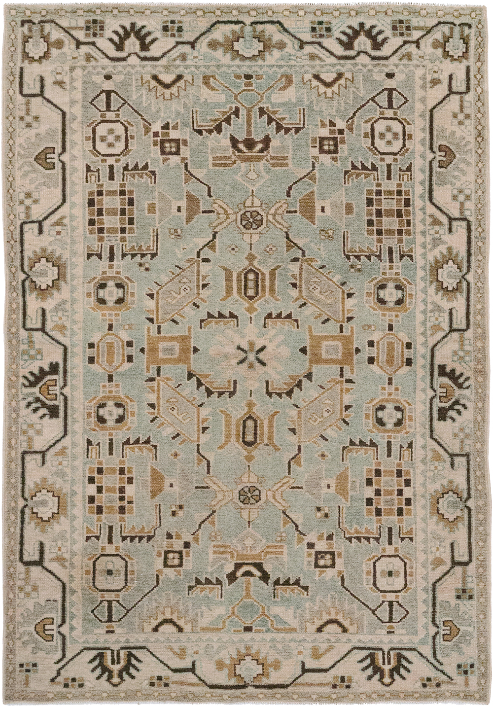 Vintage Persian Malayer Throw Rug, No.32852 - Gss