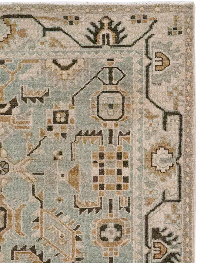 Vintage Persian Malayer Throw Rug, No.32852 - Gss
