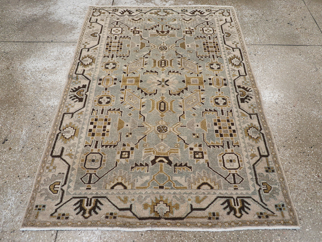 Vintage Persian Malayer Throw Rug, No.32852 - Gss