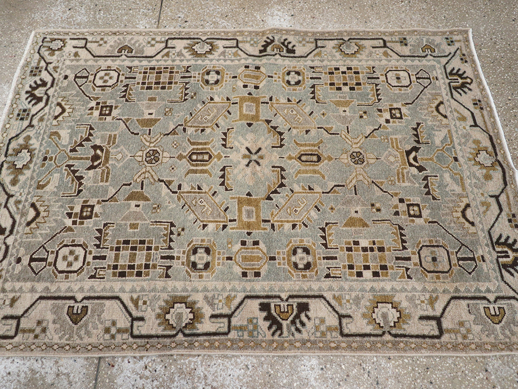 Vintage Persian Malayer Throw Rug, No.32852 - Gss