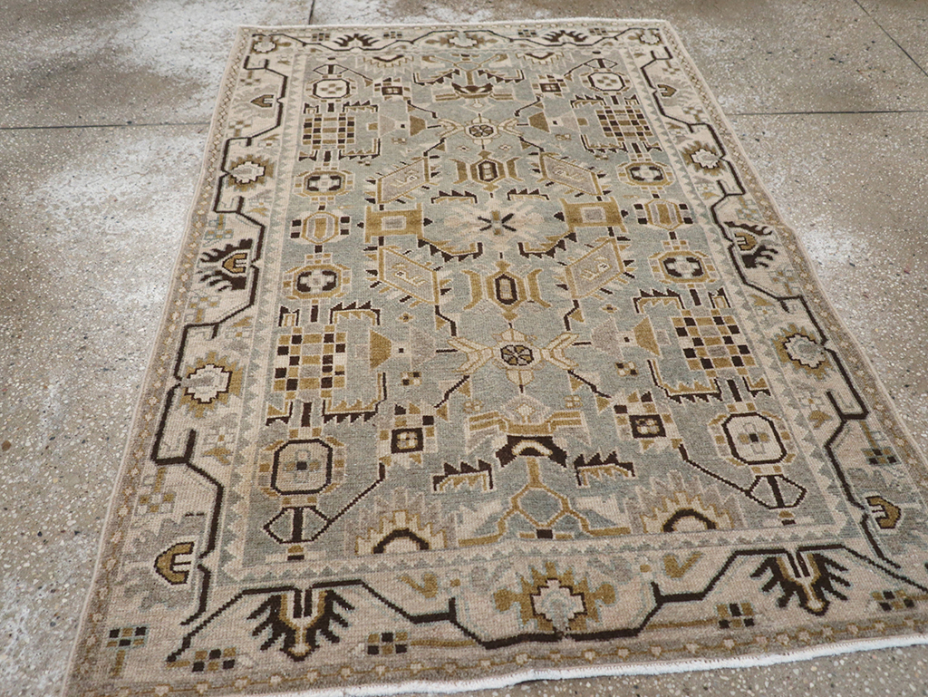 Vintage Persian Malayer Throw Rug, No.32852 - Gss