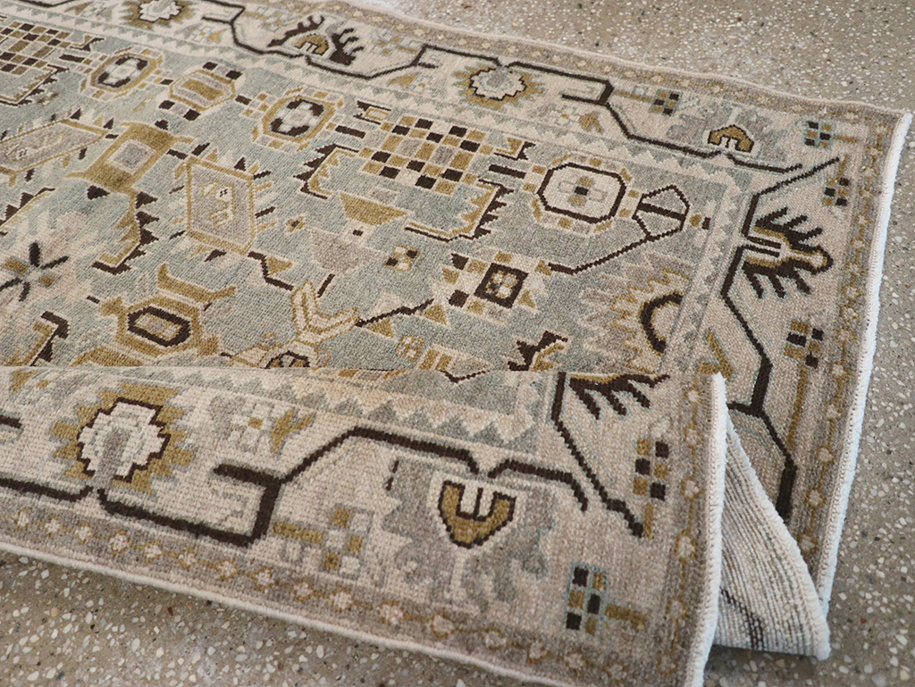 Vintage Persian Malayer Throw Rug, No.32852 - Gss