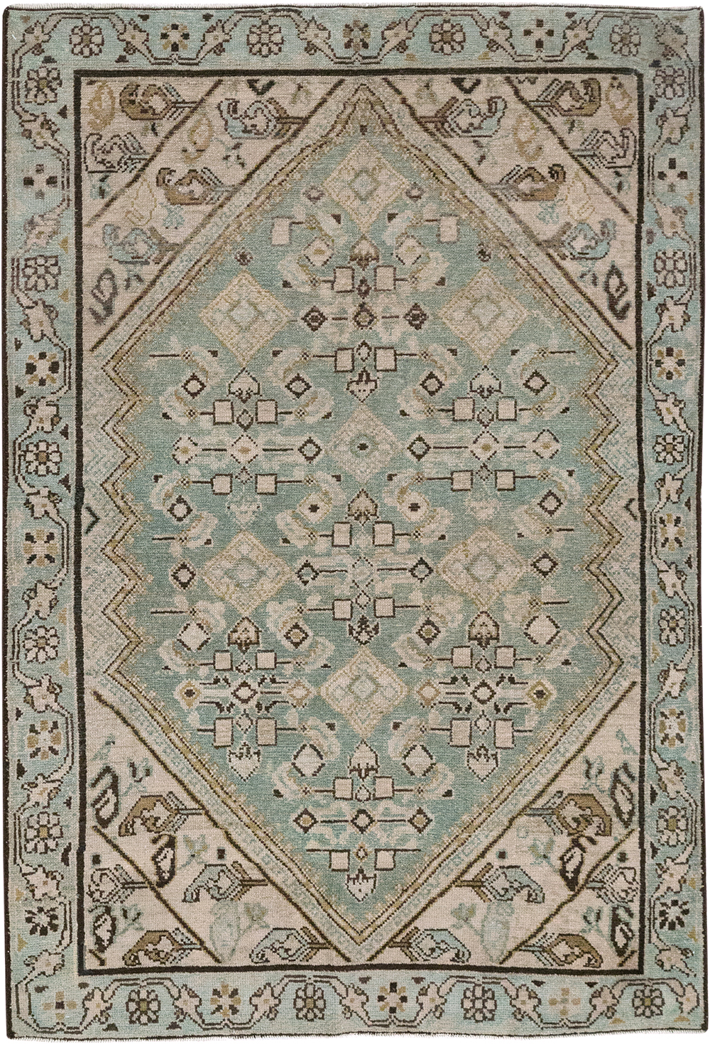 Vintage Persian Malayer Throw Rug, No.32853 - Gss