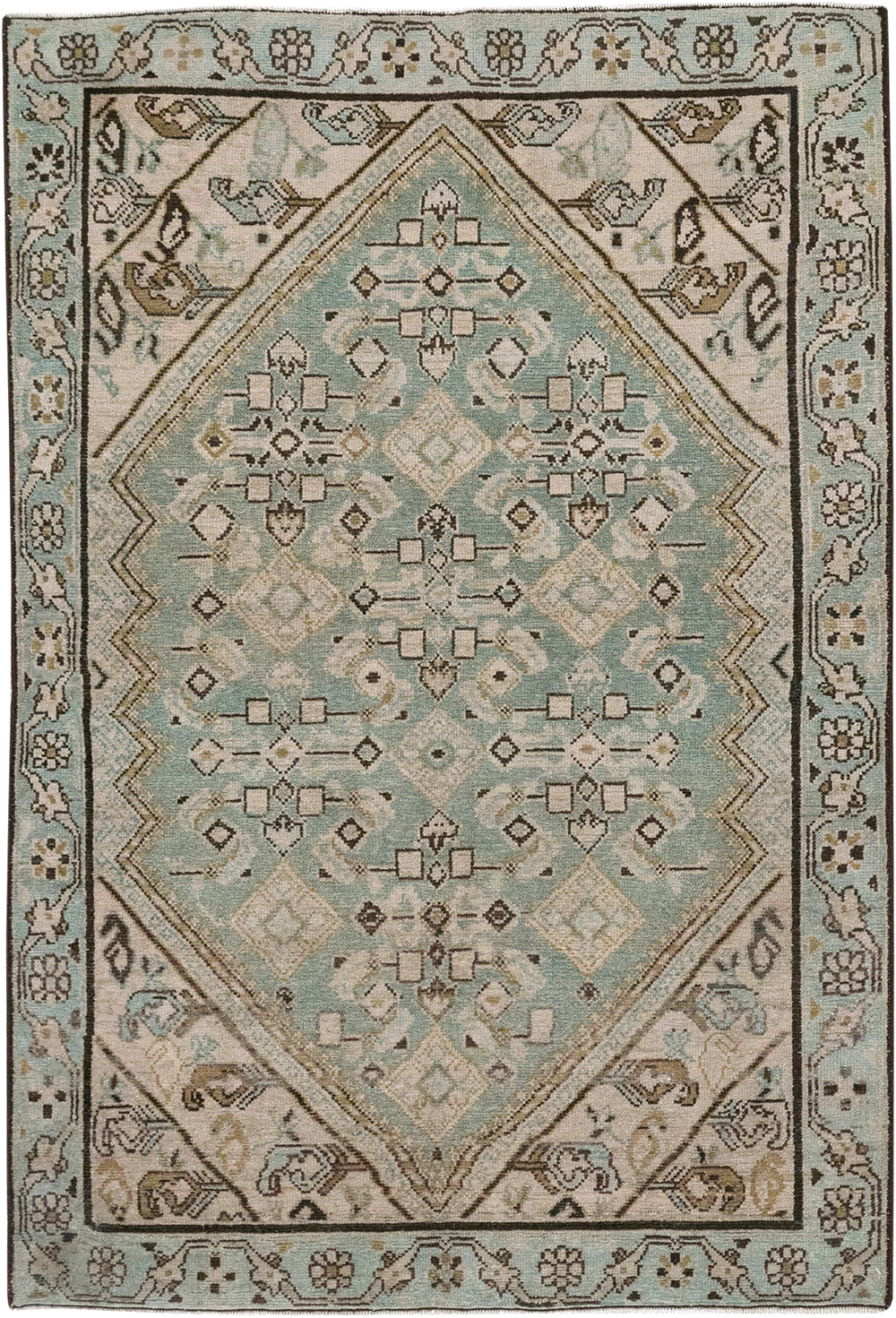 Vintage Persian Malayer Throw Rug, No.32853 - Gss