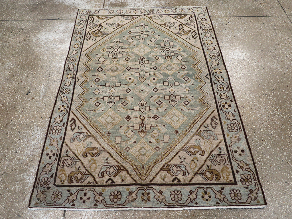 Vintage Persian Malayer Throw Rug, No.32853 - Gss