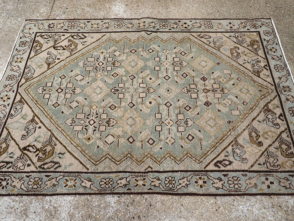 Vintage Persian Malayer Throw Rug, No.32853 - Gss