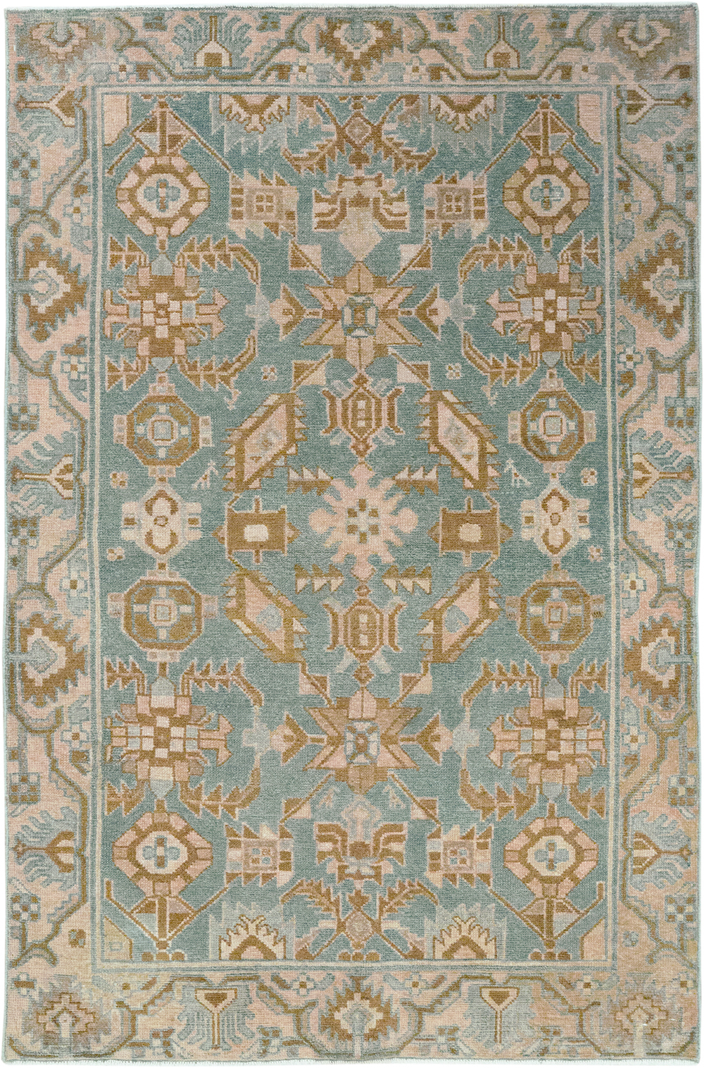 Vintage Persian Malayer Throw Rug, No.32854 - Gss