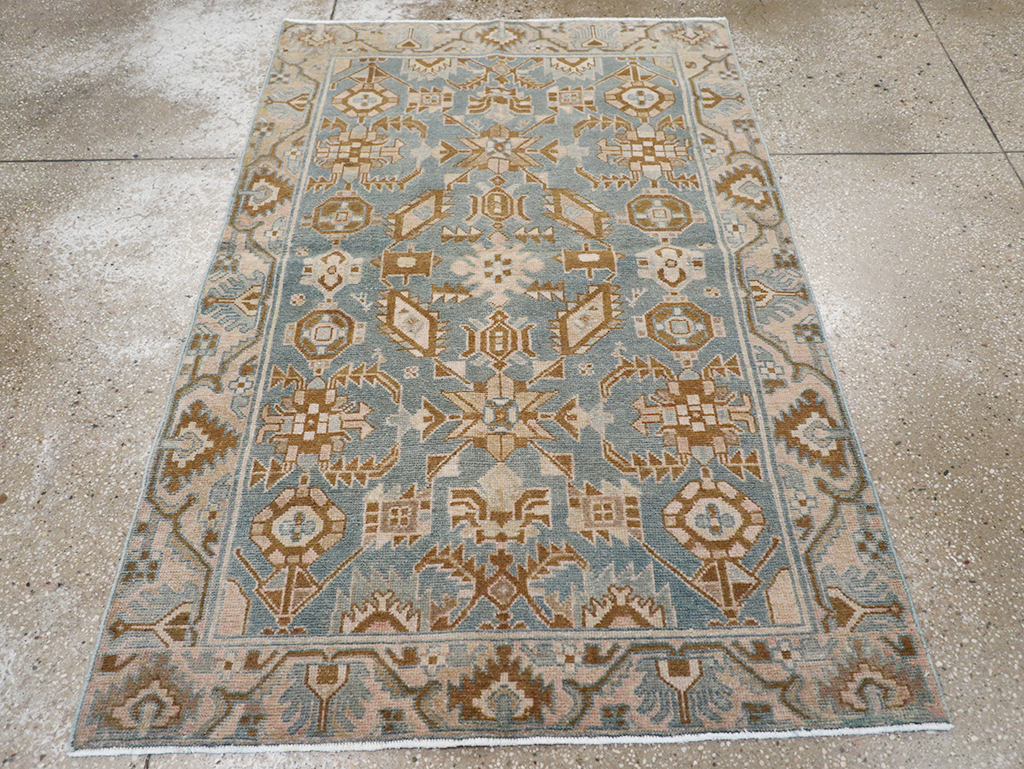 Vintage Persian Malayer Throw Rug, No.32854 - Gss
