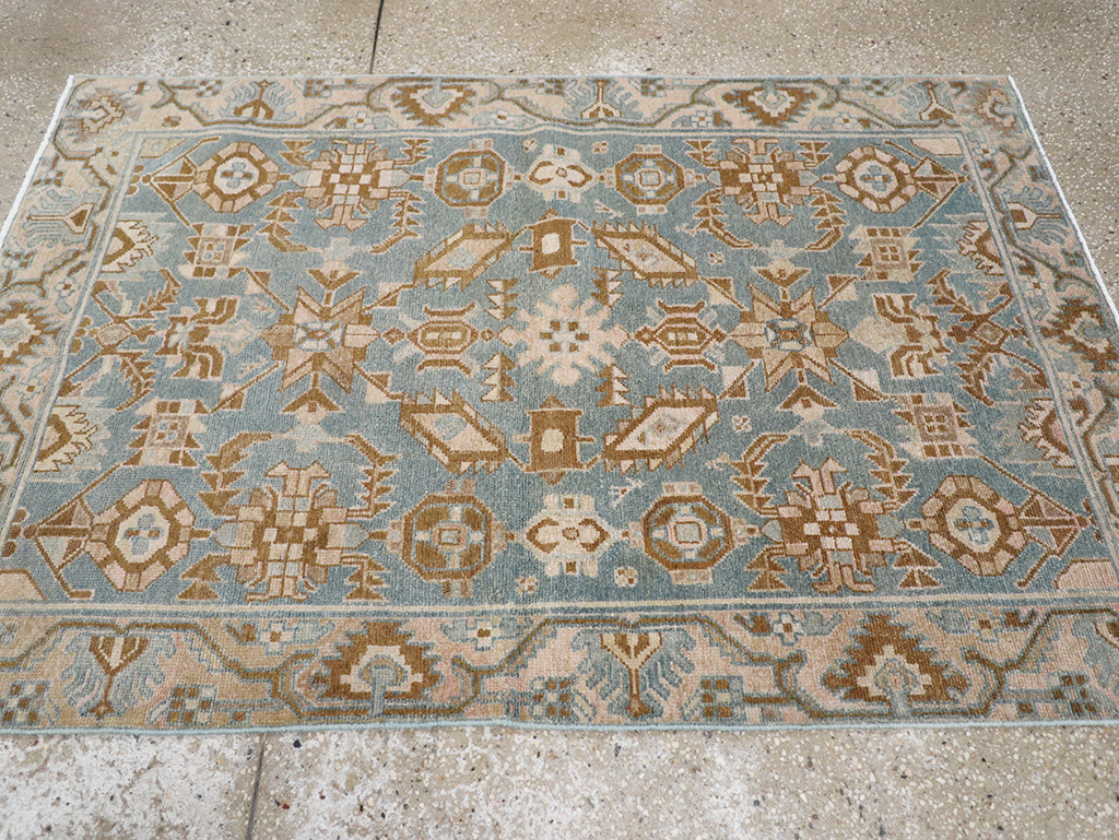 Vintage Persian Malayer Throw Rug, No.32854 - Gss