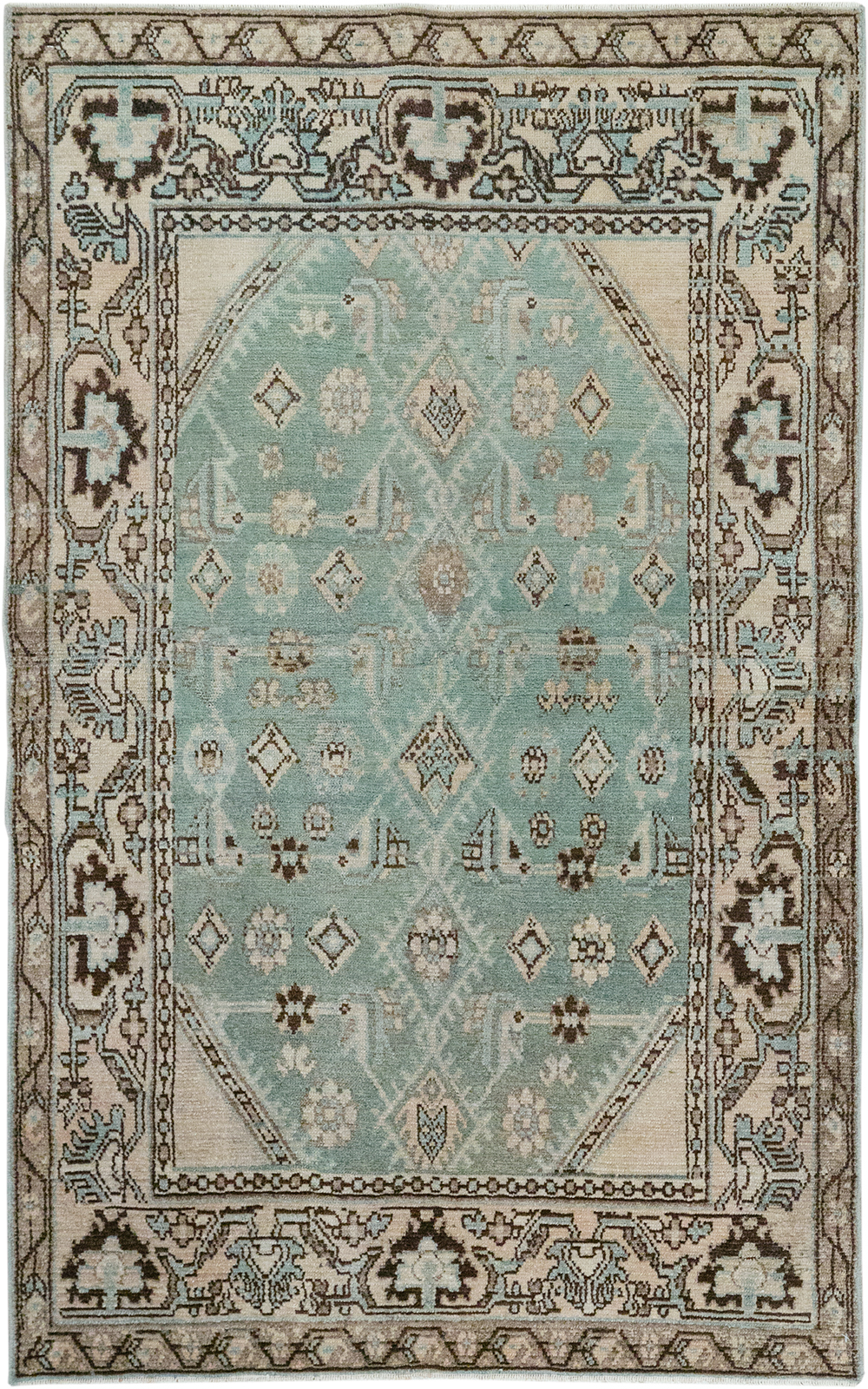 Vintage Persian Malayer Throw Rug, No.32855 - Gss