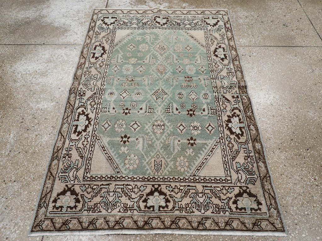 Vintage Persian Malayer Throw Rug, No.32855 - Gss