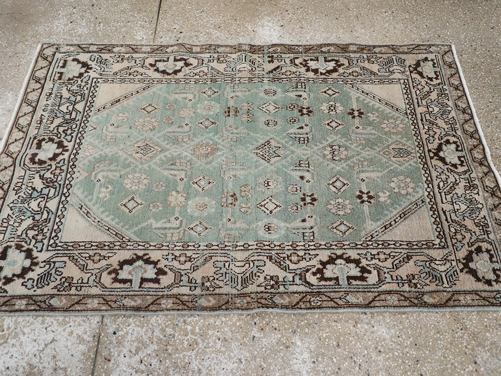 Vintage Persian Malayer Throw Rug, No.32855 - Gss