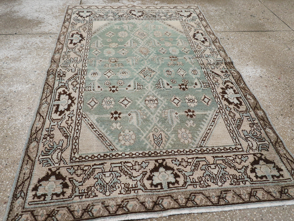 Vintage Persian Malayer Throw Rug, No.32855 - Gss